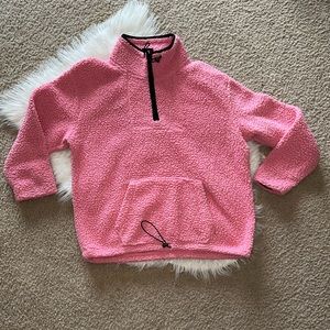 EUC PINK Victoria’s Secret pink sherpa pullover.